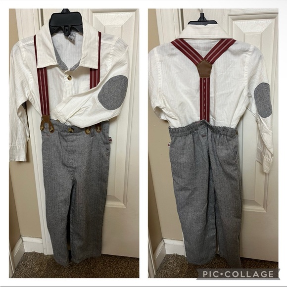 Toddler boy suit/suspender set - Picture 1 of 1
